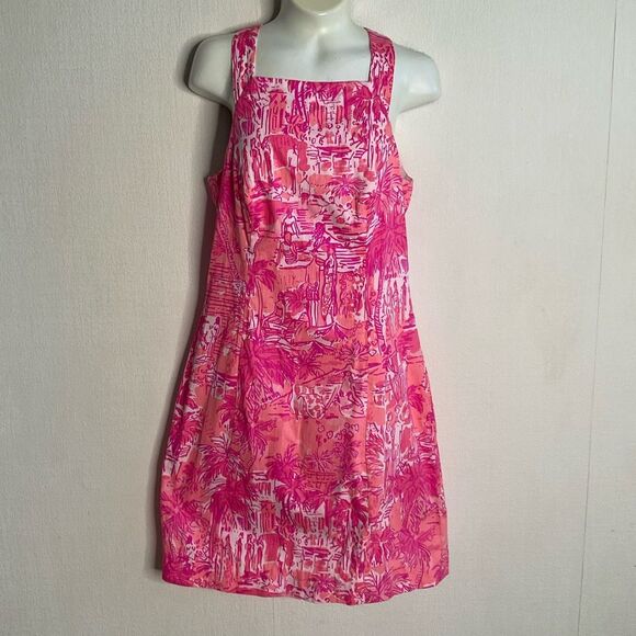 Lilly Pulitzer Dress Size 2 Simone‎ Shift Dress Cheeky Melon Rule Breakers - Picture 2 of 7